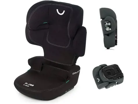 Nurse Country i-Size: Silla Coche Isofix 100-150 cm, Plegado Compacto, Negro.