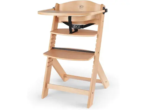 Trona bebé Kinderkraft ENOCK: Evolutiva, ergonómica y portátil. Eco Madera con accesorios.