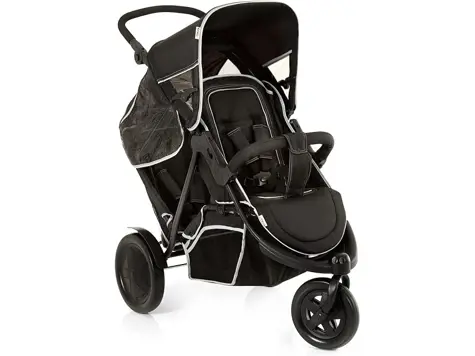 HAUCK Freerider: Carro Gemelar Plegable, Ligero y Resistente - Negro [30 kg]