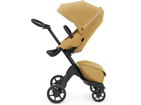 Stokke Xplory X - Cochecito de lujo - Ajustable y seguro - Plegable fácilmente - Amarillo Dorado