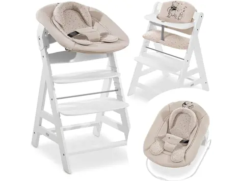 Trona Evolutiva Hauck Alpha Plus Newborn Set con Hamaca - Winnie/Beige.