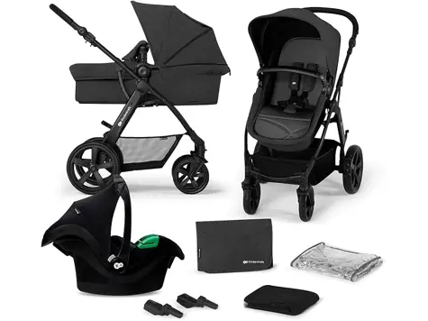 Kinderkraft MOOV CT Carrito bebé 3 en 1, Negro