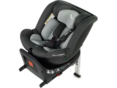 Nurse Ranger i-Size: Silla Coche 40-150 cm, Giro 360º, Isofix, Gris.