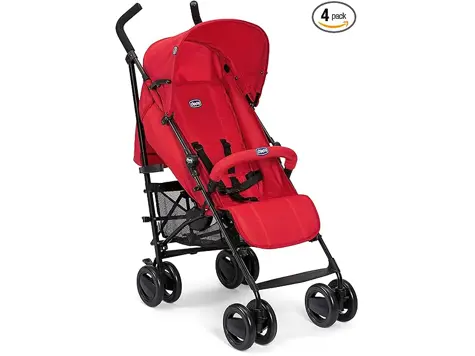 Chicco London Silla de Paseo: Ligera, Compacta y Reclinable hasta 15 Kg, Rojo