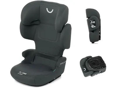 Nurse Country i-Size: Silla Coche 100-150cm, Isofix, Cara Marcha, Compacta, Gris.