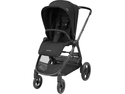 Maxi-Cosi Street Plus, Cochecito 2 en 1, Plegable con una mano, Reclinable, Cesta XXL, Negra.