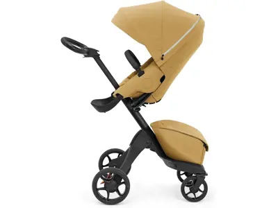 Stokke Xplory X - Cochecito de lujo - Ajustable y seguro - Plegable fácilmente - Amarillo Dorado