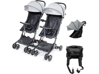 Silla gemelar ultraligera para niños de 6 meses a 25 kg | Compacta y ligera (DELUXE)