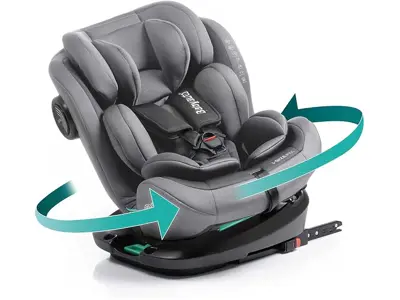 Silla de coche BABYAUTO TORNA GR. 0+/1/2/3, giratoria, ISOFIX - MOON GREY.