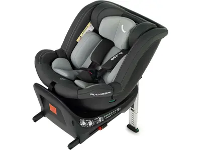 Nurse Ranger i-Size: Silla Coche 40-150 cm, Giro 360º, Isofix, Gris.