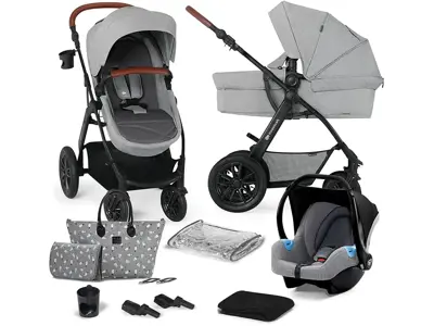 Kinderkraft XMOOV: Carrito Bebé 3 en 1, Gris